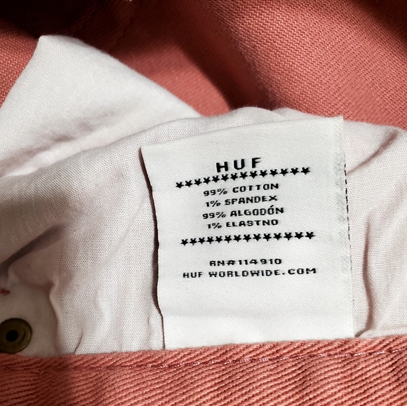 HUF WORLDWIDE Men's 5 Pocket Bull Denim Jeans sz 34✨️🆕️ - Picture 7 of 9